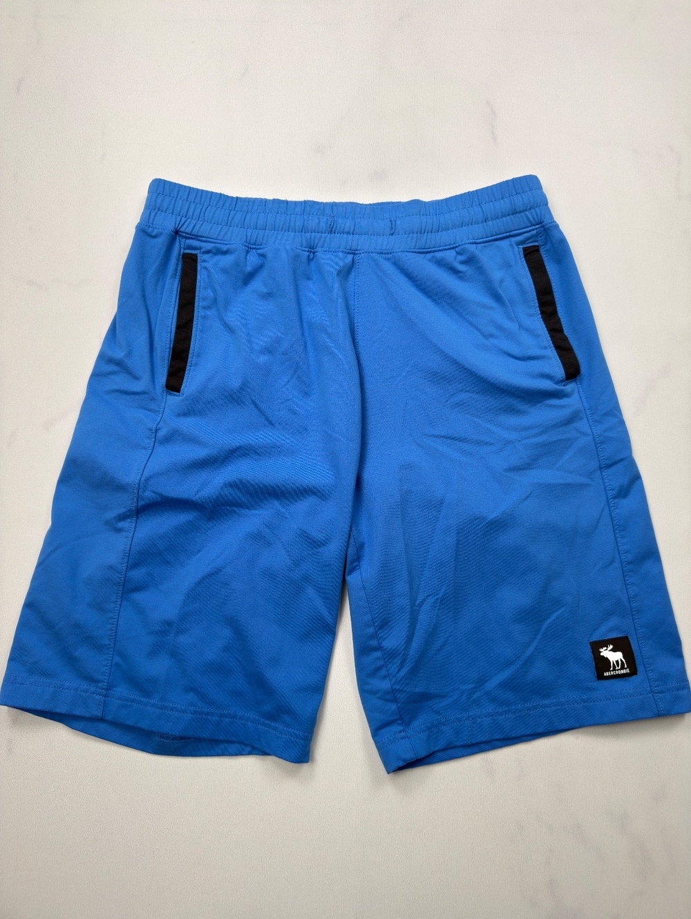 Abercrombie Kids Athletic Shorts Blue Elastic Waistband - Boys 15/16